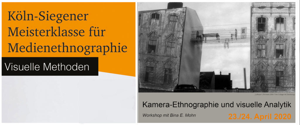 Poster für die Köln-Siegener Meisterklasse für Medienethnographie
